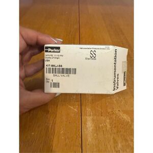 Parker Instrumentation Valves BALL Valve KIT-BBLJ-SS New